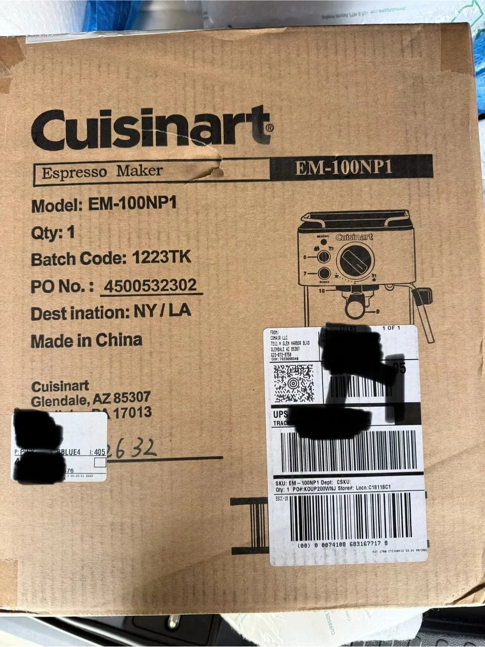 Cuisinart Espresso Maker Box Brown Black